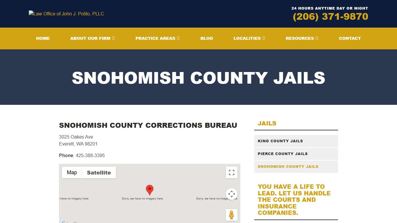 Snohomish County Jails Law Office of John J. Polito, PLLC